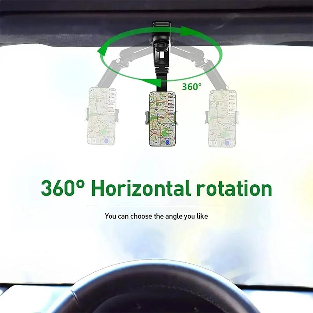 360° Drehbarer Sonnenblenden-Handyhalter für Sonnenblende Handyhalter für Auto Multifunktion mit IPhone/Samsung