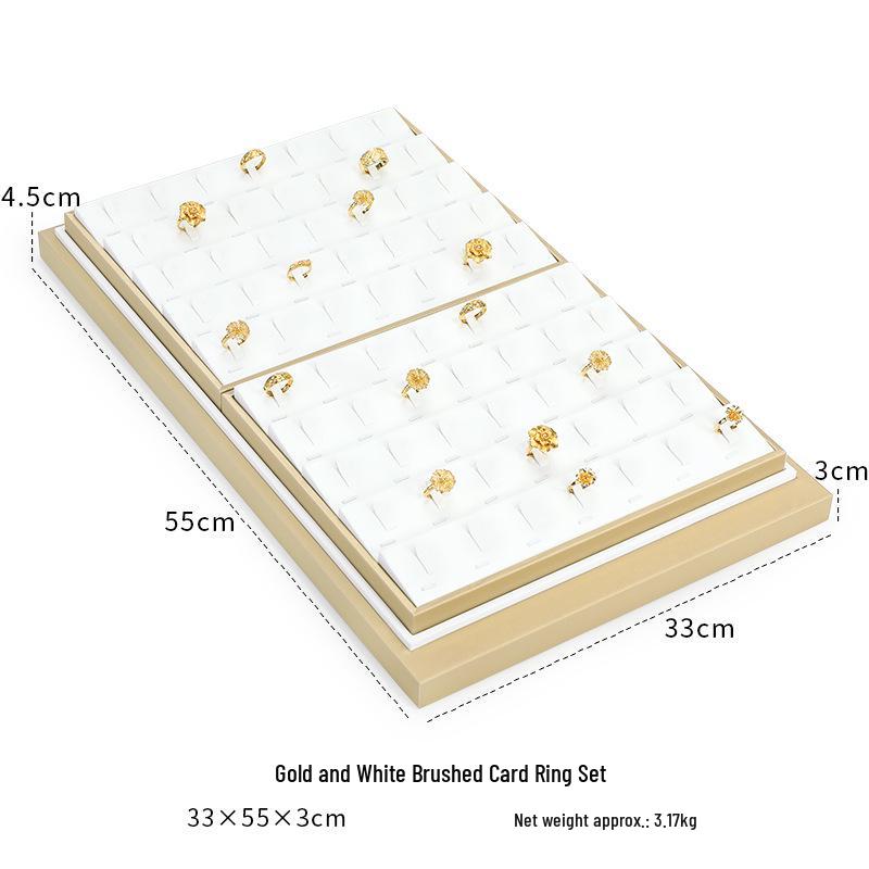 Ya Yu Jin Bai Jewelry Display Tray for Bracelets, Ear Studs, Necklaces - Silver & Gold