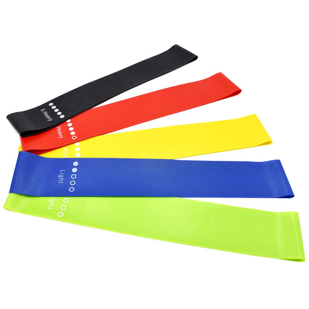 5PCS Sports Exercise Resistance Loop Bands Set Elastic Band Set for Yoga Home Gym Training