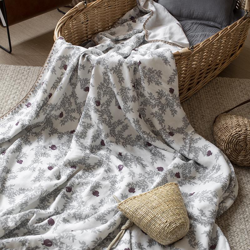 Summer Baby Bamboo 4-Layer Cool Quilt: Newborn Ice Silk Blanket for Naps & Air Conditioning.