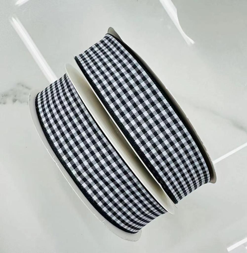 Scottish Handmade 2.5cm Plaid Ribbon for DIY Hair and Clothing Accessories
