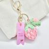 Wool Knitting Peach Keychain: Cute Creative Pendant for Student Backpacks & Gifts