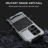 Für Samsung S24 S23 Ultra Robuster Legierungsstoßfänger Metallgehäuse Militärisch Stoßfest Silikon-Rückabdeckung mit Displayschutz