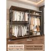 Metal Walk-In Wardrobe: Floor-Standing Clothes Rack, Open Garment and Hat Rack, Bedroom Shelf Assembly