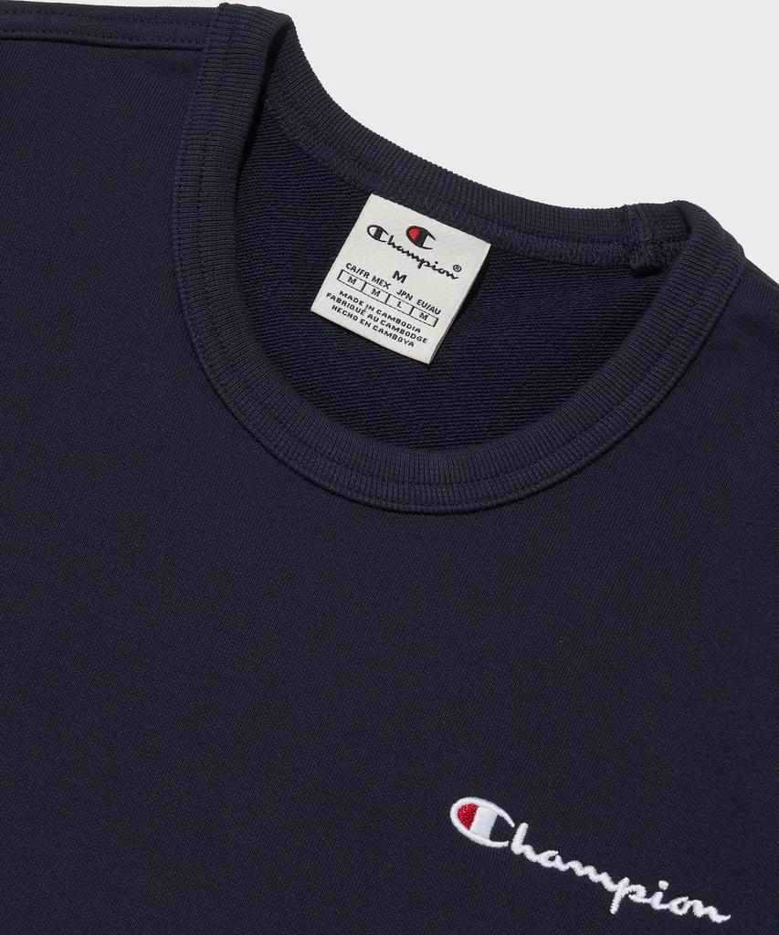 CHAMPION Small Script Logo Crewneck Sweatshirt Normal Navy