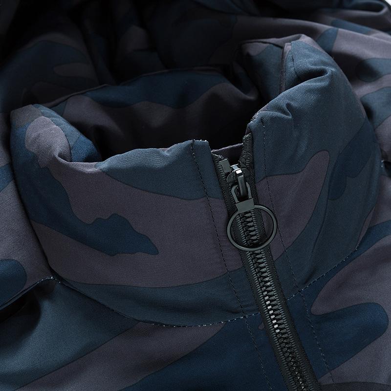 Men's winter new cotton-padded clothes Men's youth fashion velvet thickened camouflage large size loose cotton clothes