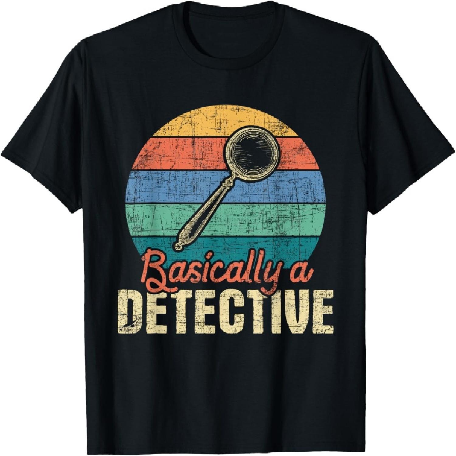 Basically A Detective - Retro Investigator Inspector Spying T-Shirt XXXXXL разноцветный