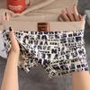 Men's Ice Silk Printed Underwear Comfortable and Breathable Mid Waist Flat Corner Four Corner Shorts