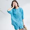 Women's High-End Chinese Style 100% Pure Mulberry Silk Ribbed Jacquard Top & Pants Set