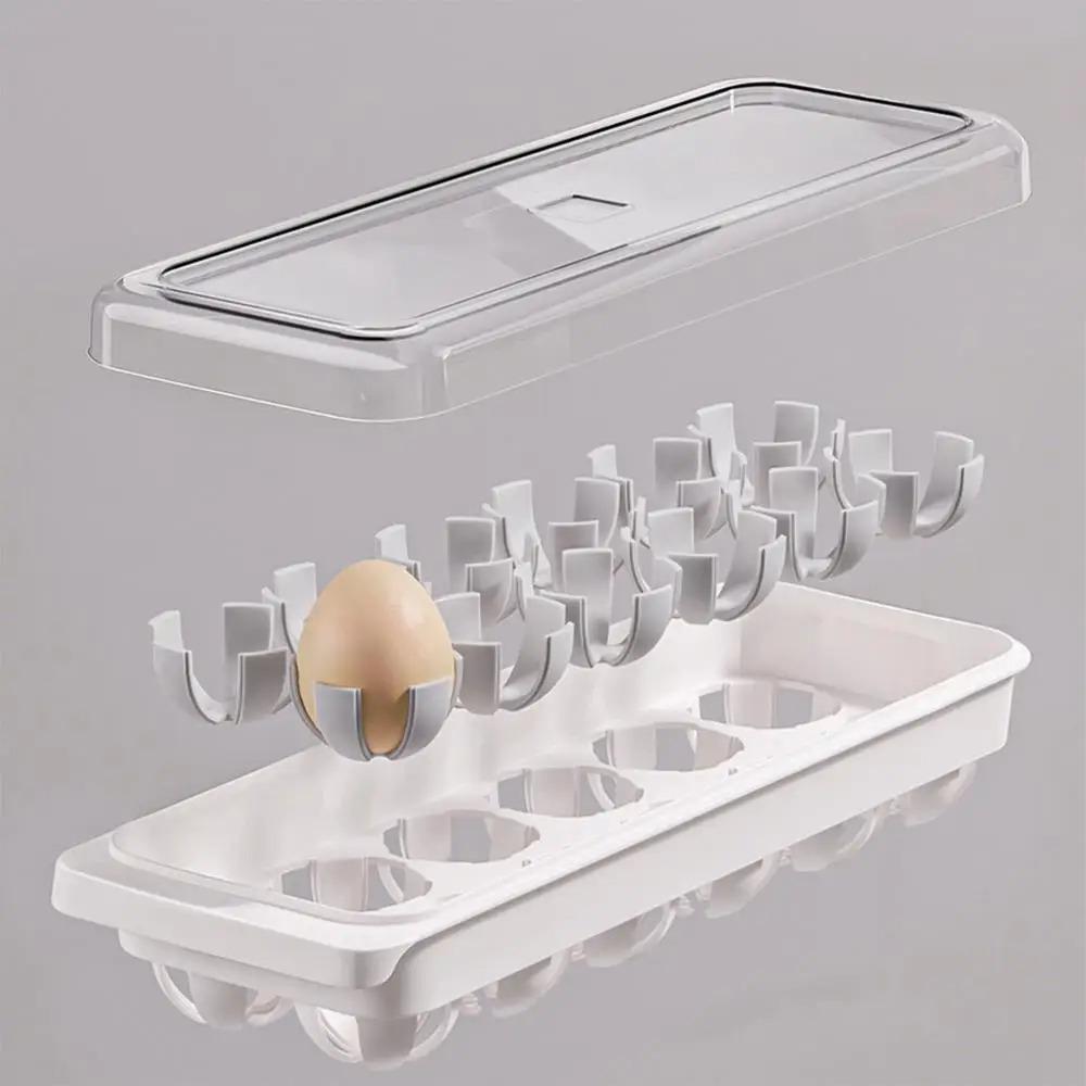 Stackable Egg Storage Holder Space-Saving Fridge Egg Organizer Refrigerator Egg Tray  Home