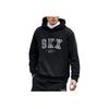 Skechers Hooded Pullover Drawstring Letter Logo Printed Long Sleeve Sweatshirt Men Sweatshirt Carbon-Black P422M063-0018