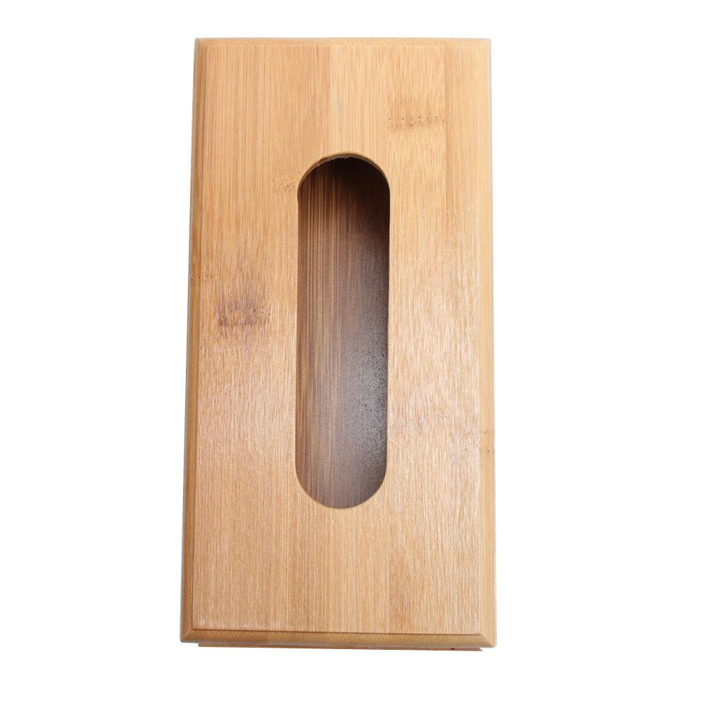 Square Western restaurant Bamboo Eco-Friendly Storage box Tissue Rack Napkin holder Tissue Holder