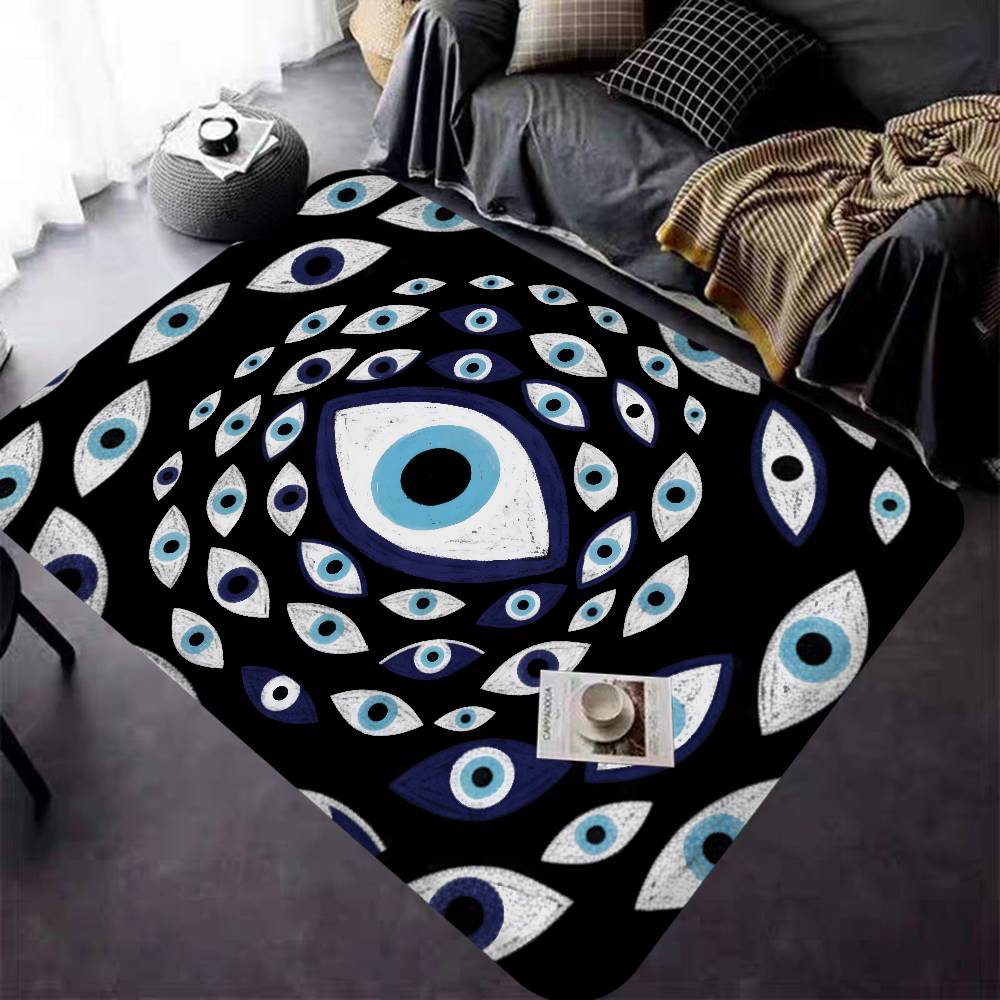 Böser Blick Vintage Fußmatte Nordischer Stil Schlafzimmer Wohnzimmer Fußmatte Haus Balkon Anti-Rutsch Alfombra