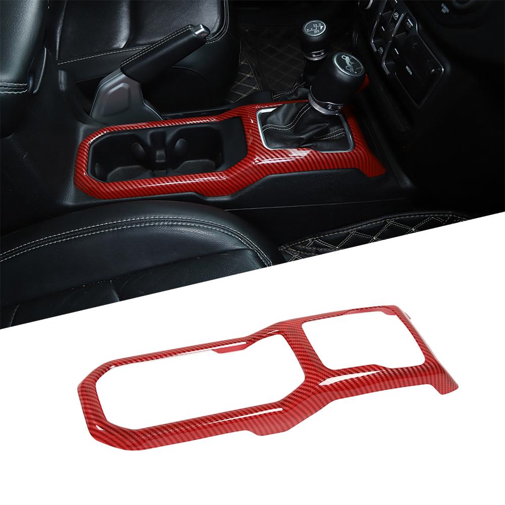 Car Front Water Cup Holder Decoration Cover 4WD Gear Shift Panel for Jeep Wrangler JL 2018-2026 Interior Mouldings Accessories