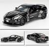 1/32 Scale Nissan GTR Diecast Car Model Toy, Pull Back Toy Vehicle with Sound and Light for Kids Toddler Boys Girls Gift Collection