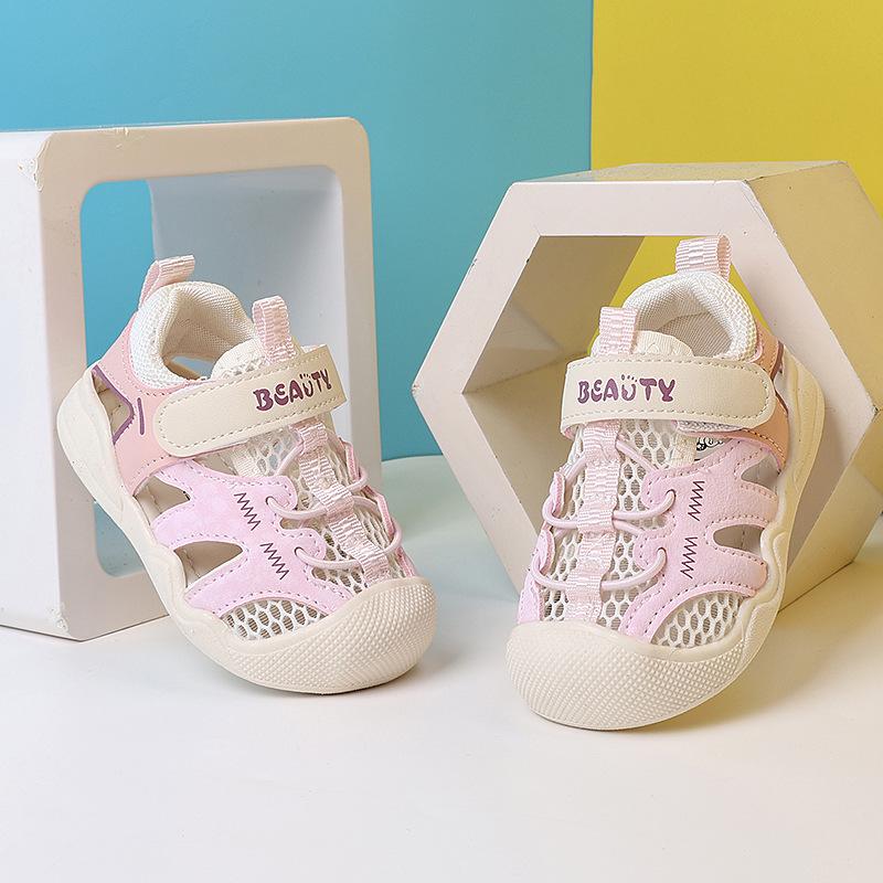 New Spring/Summer Soft Sole Closed Toe Sandals for Boys (1-3 Years) & Breathable Non-Slip Sandals for Girls