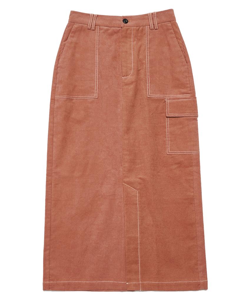 DELICCENT Straight Long Skirt [Indie Pink]