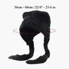 Women Winter Warm Kawaii Fox Fur Imitation Mink Plush Hat Thickened Cute Bear Ear Hat Ear Protection Cosplay Cap