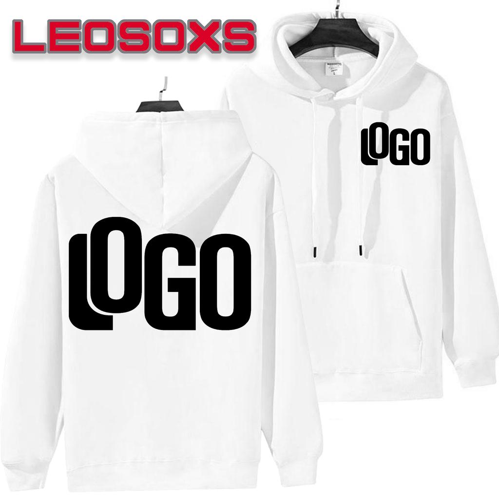 DIY Pattern Custom LOGO 09 Heavy Cotton Plus Velvet Hooded Sweater Men's Thick Black Polar Fleece Pullover