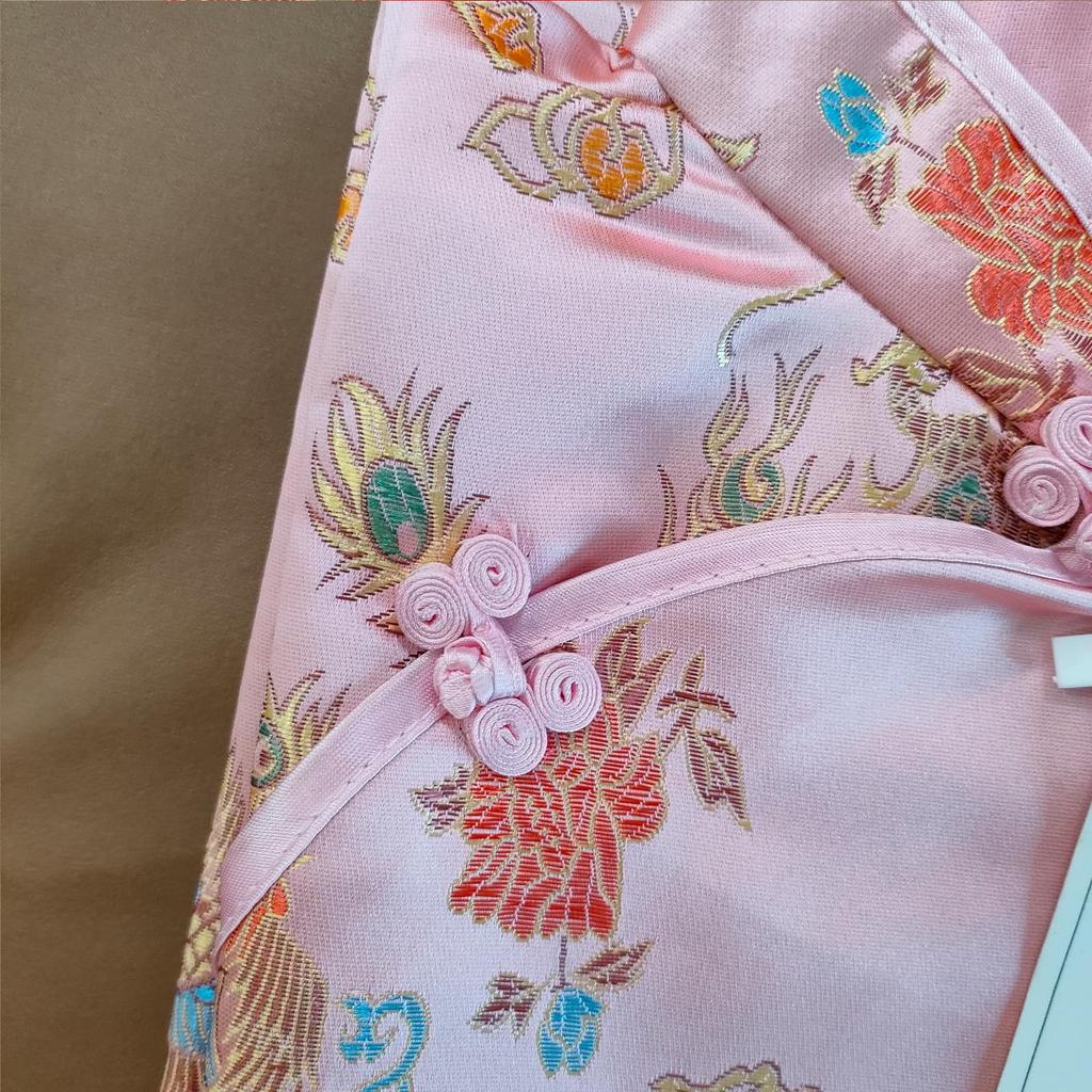 KOUKIDI Long Cheongsam with Embroidered Perfect for Ethnic Club Size 100cm Children's Pattern, Costumes, Qipao, Dress, Dress,