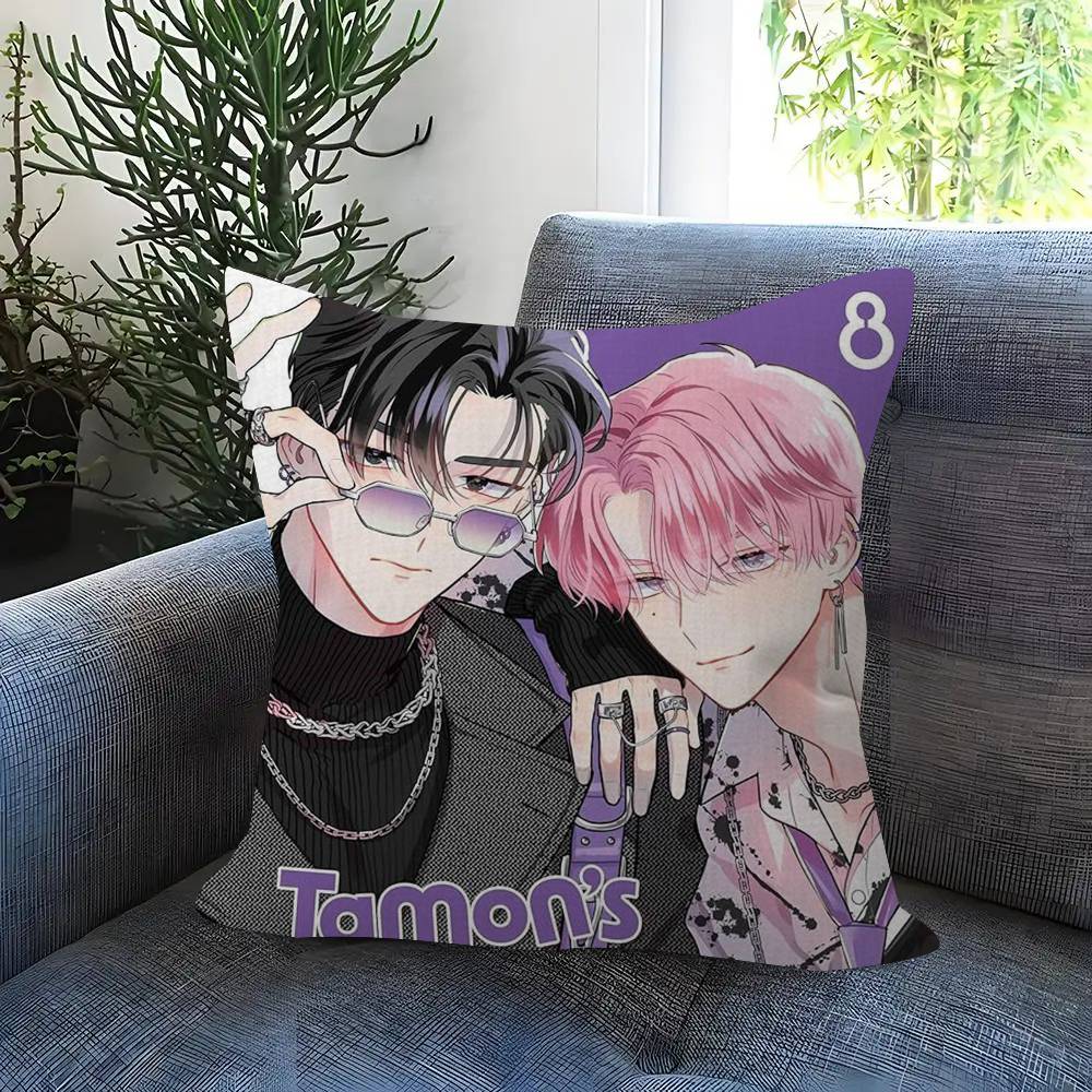 Cartoon Anime TTamons BSide Manga Cushion Cover Pillowcase Upholstery Sofa Throw Pillow Home Decor Pillowcas