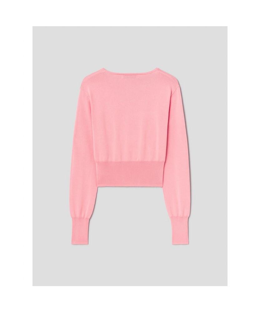 8SECONDS V-Neck Ribbon Pullover - Pink