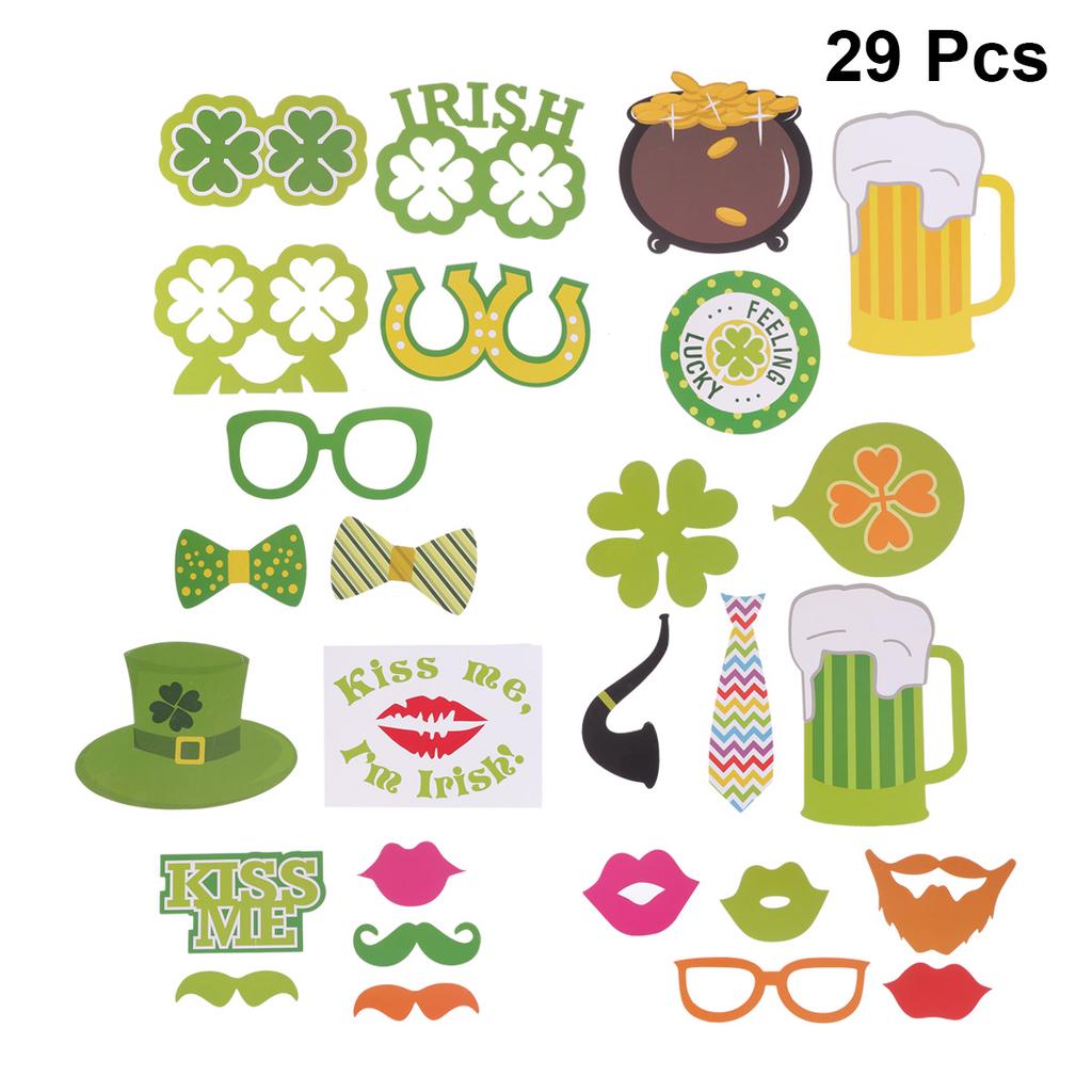 Amosfun 26pcs Birthday Photo Booth Props Animal Pet Theme Photo