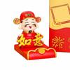 Resin Chinese Wealth God Ornament Chinese God Guanyin Chinese New Year Figurines Tathagata Festival Decorative Statue