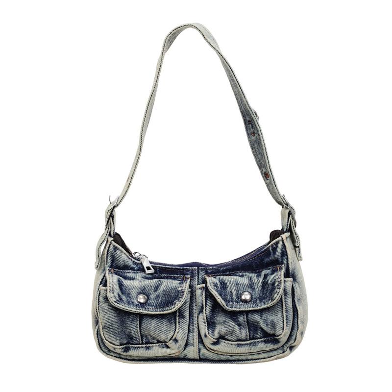 Vintage Denim Underarm Bag Women's Shoulder Bag