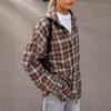 2024 European Retro Plaid Long Women's Shirt