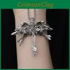 Wing Six Gorgeous Angel Cross Necklace Trendy Geometric Pendant With Durable Alloy Material