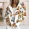 Women Plus Size White Zip Up Long Sleeve Christmas Dachshund Printed Hoodie With Pockets