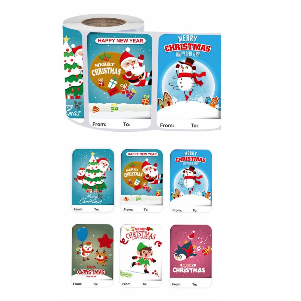 Label Paper Phone Stickers Merry Christmas Children X123