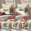 Cartoon adventurous MMarsupilami Cushion Cover Pillowcase Short Plush Invisible zipper Room Sofa Cushion Cover