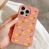 Dachshund Cartoon Case For iPhone 16,15,14,13,12,11,Pro,Max,Plus,Mini,SE Anti Fall Pink Matte Hard Bumper
