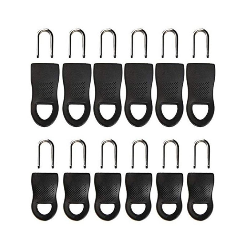 12Pcs Zippers Pulls Detachable Zippers Pulls Replacements Zippers Gripper Mend Fixer for Clothing Suitcase Luggage Bag