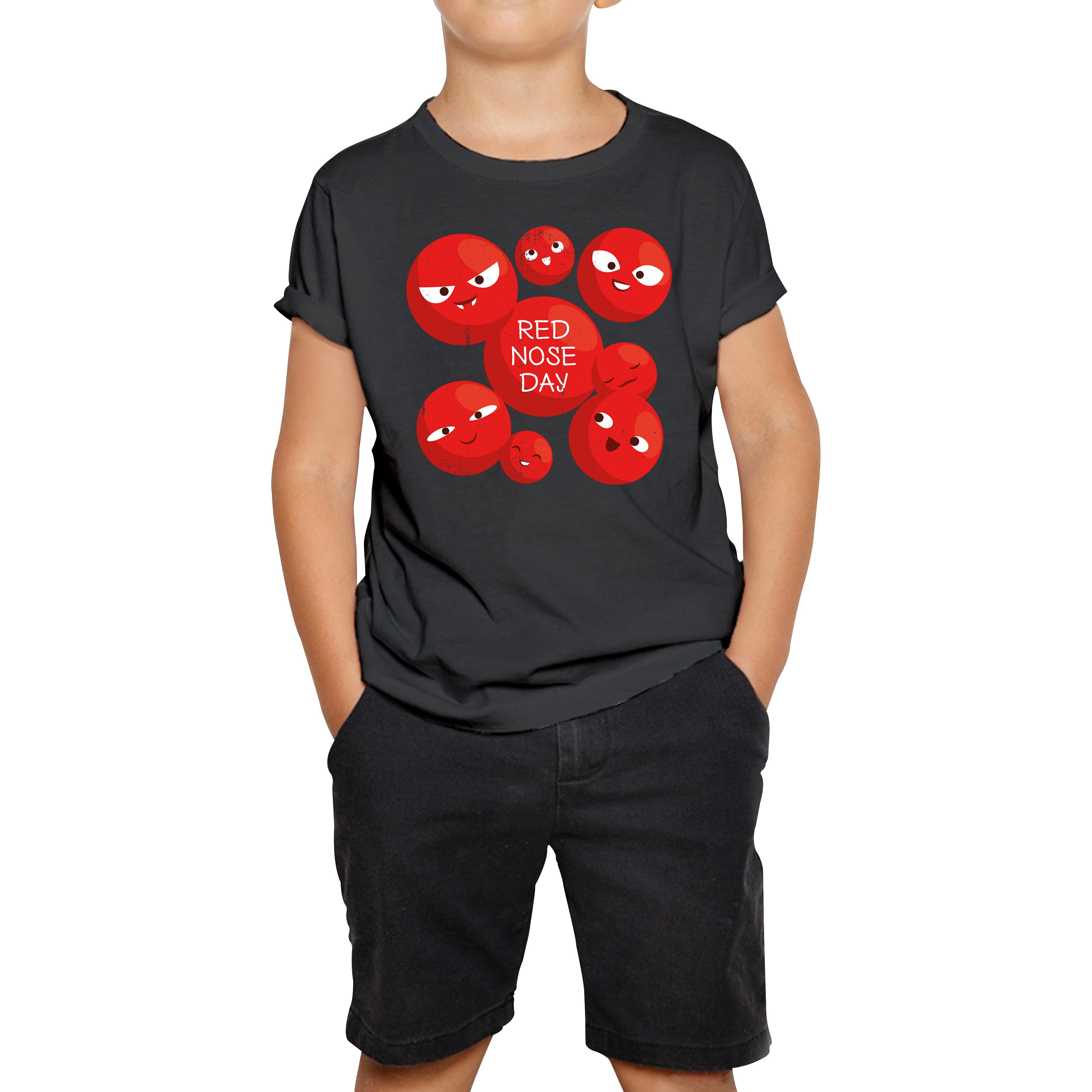 Red Nose Day Funny Noses Kids T Shirt 130