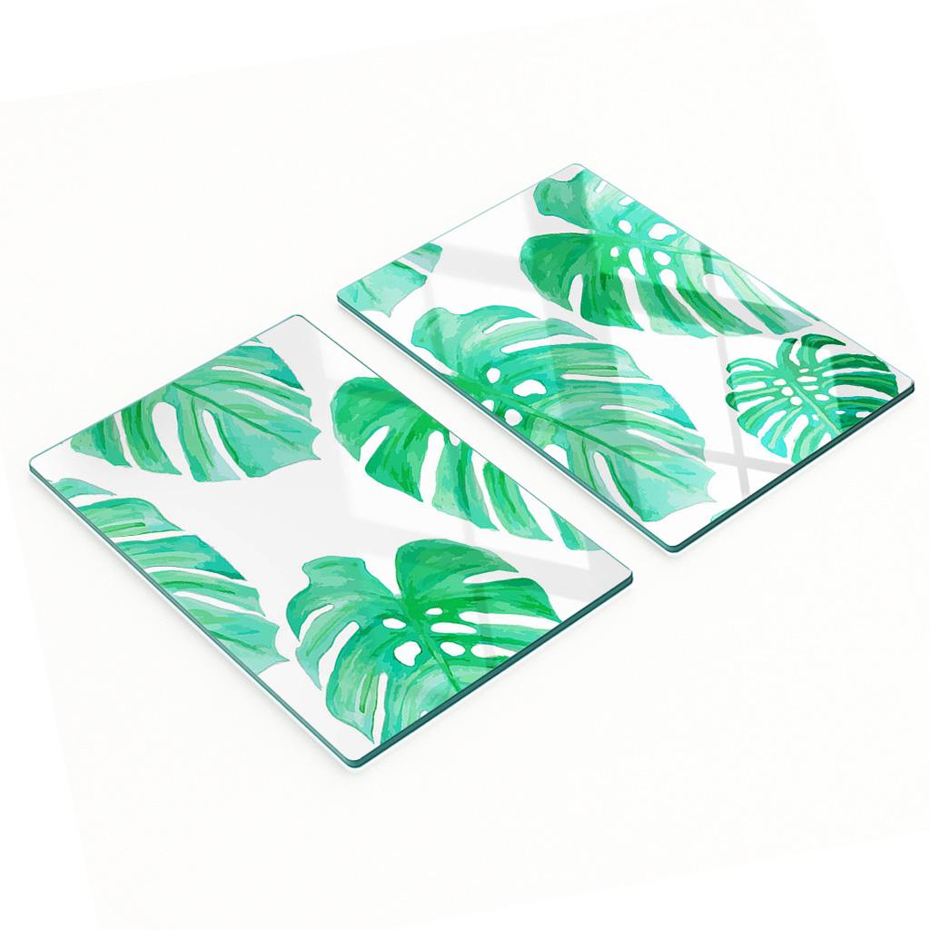 Kuchenne Wielofunkcyjne Dekoracyjne Deski Szklane Monstera 2X40X52 Cm