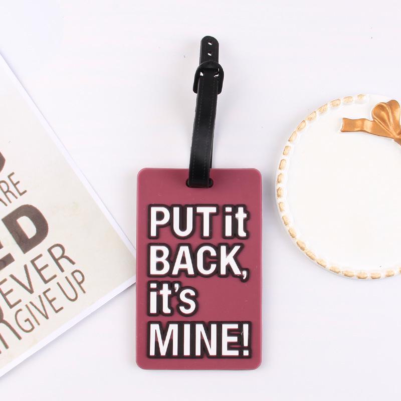 3D Letter PVC Luggage Tag with Boarding Pass Lanyard for Suitcases