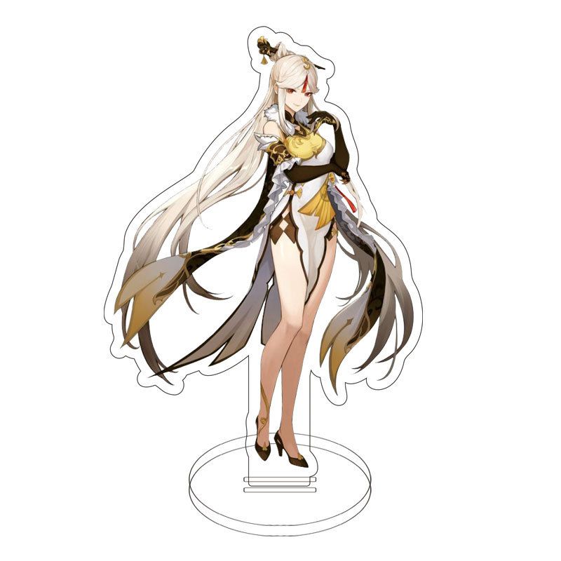 Game Genshin Impact Acrylic Figure Stand Klee Keqing Ganyu Display Desktop