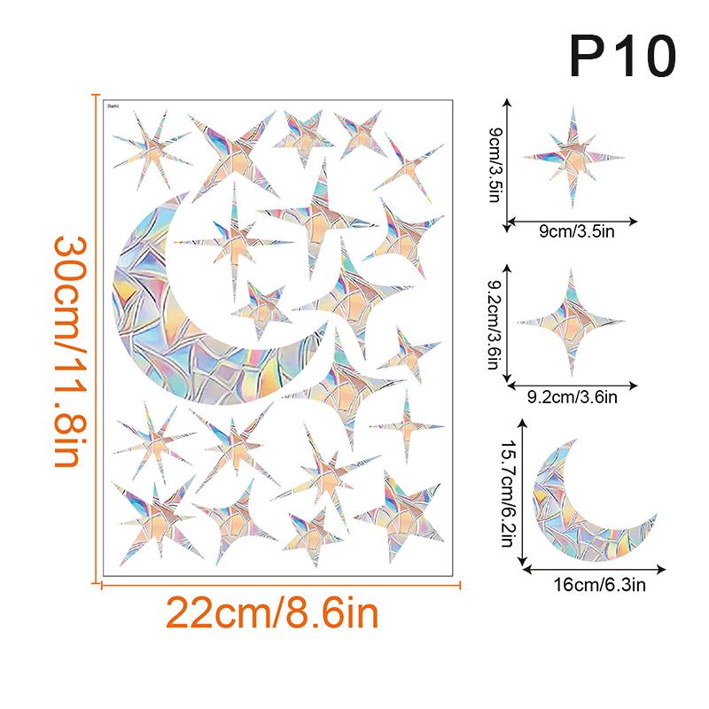 

1 комплект радужных призменных электростатических стеклянных наклеек, статические наклейки из ПВХ в виде бабочек