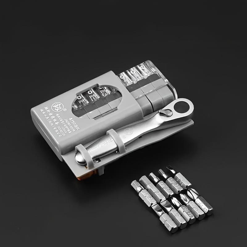 

12 шт./набор из 12 многофункциональных мини-ключей с трещоткой и отверток для самостоятельного ремонта дома Cross letter combination