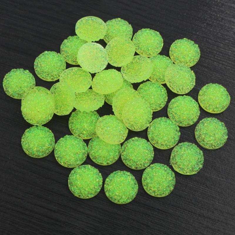 40 Stück/Los 8mm 10mm 12mm Mixfarben Druzy Naturstein Konvex Flachrücken Harz Cabochons DIY Schmuckherstellung Zubehör Zubehör