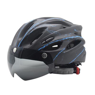 Bicycle Helmet Road Mountain Bike Riding Helmet Integrated Molding Magnetic Swing Lens Helmet Riding Safety Helmet