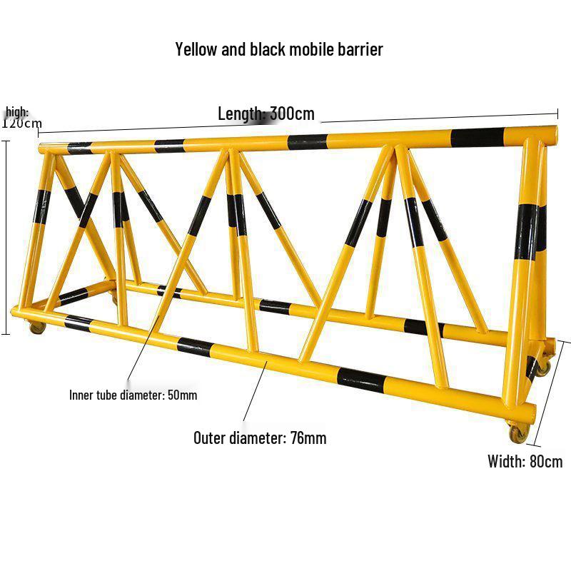 Movable Construction Site Barrier - Safety Guardrail for Schools and Vehicles