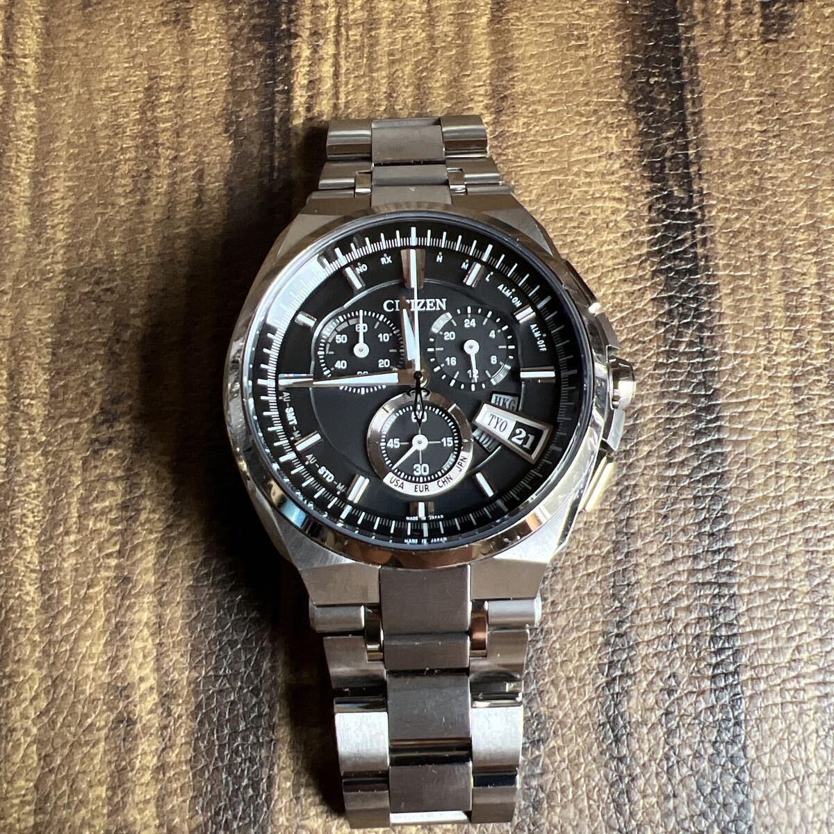 Used CITIZEN Citizen ATESSA Eco Drive Radio Solar Operating Product BY0040-51E Men s Watch