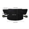 Car Windshield Cover Snow Ice Frost Protector Sun Shade Snow Cover Winter Windproof Front Windshield Protector Universal Fit for SUV Sedan