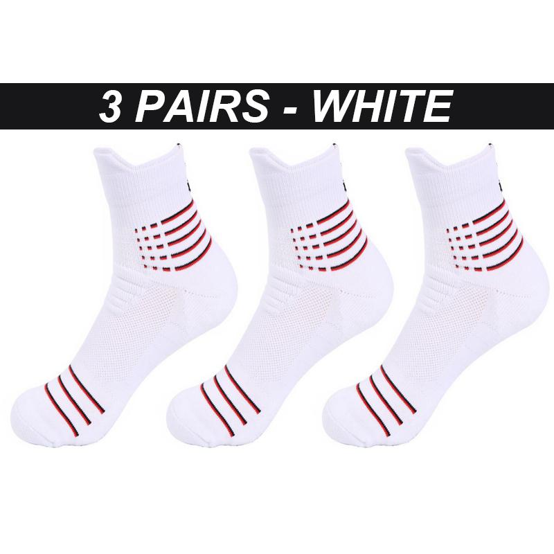 Ανδρικές αθλητικές κάλτσες υψηλής ποιότητας Βαμβακερά παπούτσια μπάσκετ για υπαίθρια αναψυχή Αντιολισθητικά ανδρική κάλτσα 3 ζεύγη με απορρόφηση κραδασμών