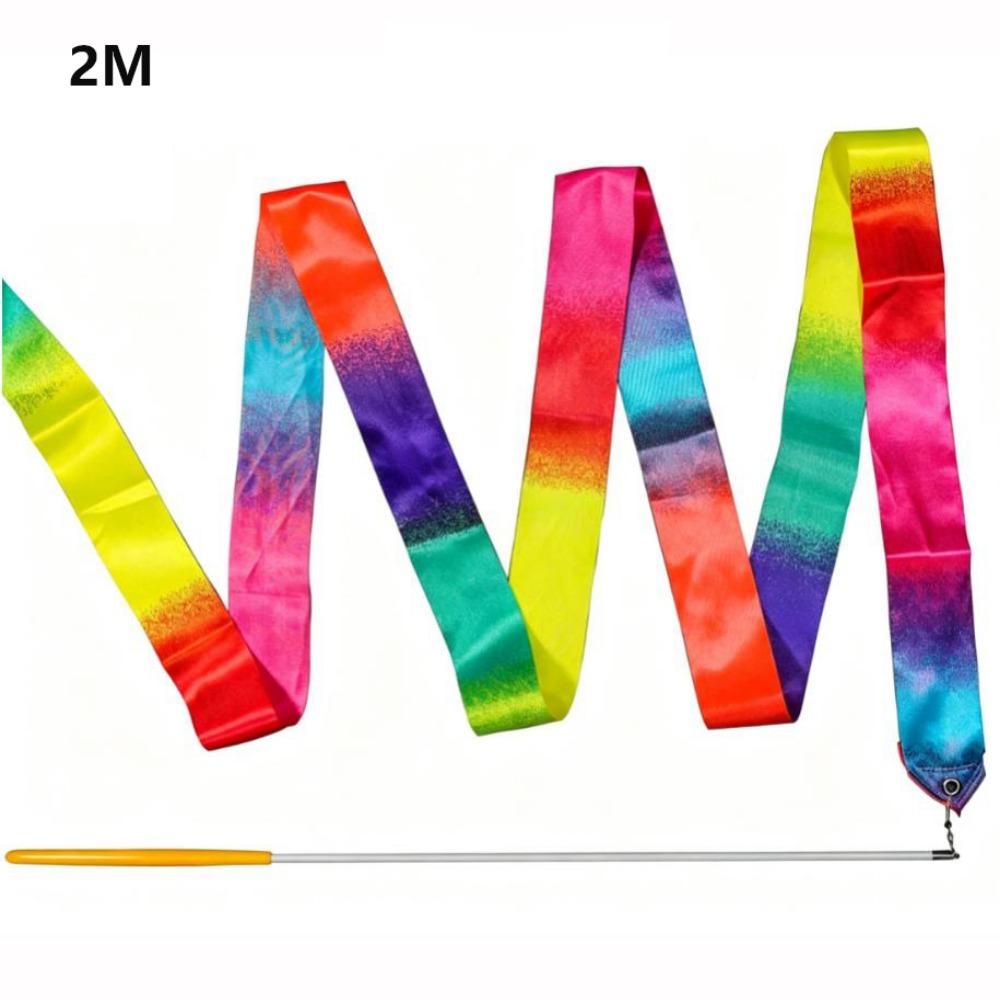 with Stick Twirling Dance Ribbons Gradient Gymnastics Ribbon for Dance Accessories/for Art Dances