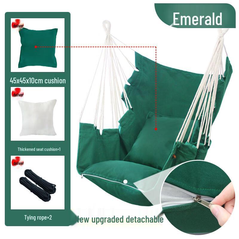 Adult Rainbow Hanging Chair with Thickened Pillow